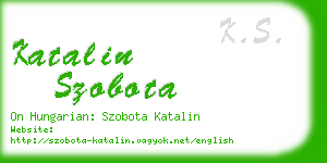 katalin szobota business card